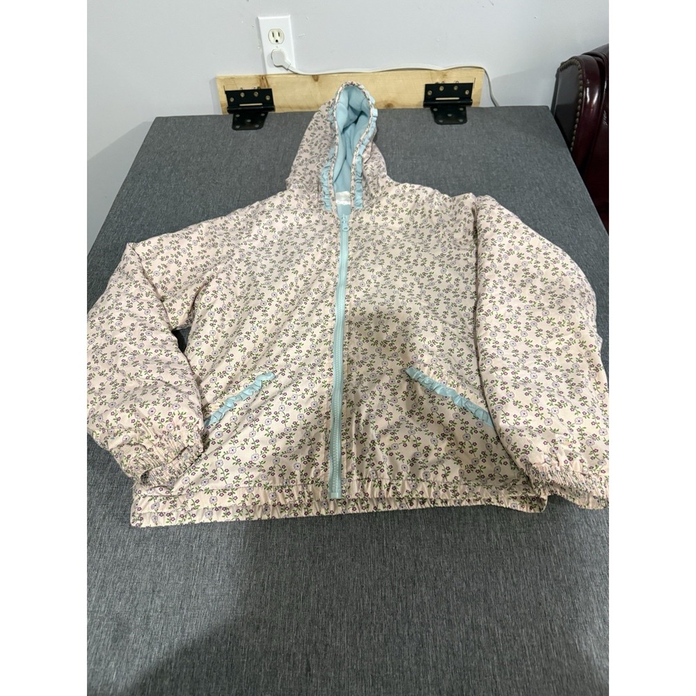 Girl's HANNA ANDERSSON Size 160 (12-14) Floral Print Hooded Jacket